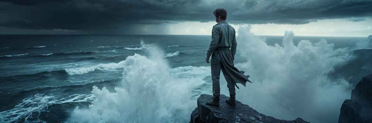 Man at ocean
